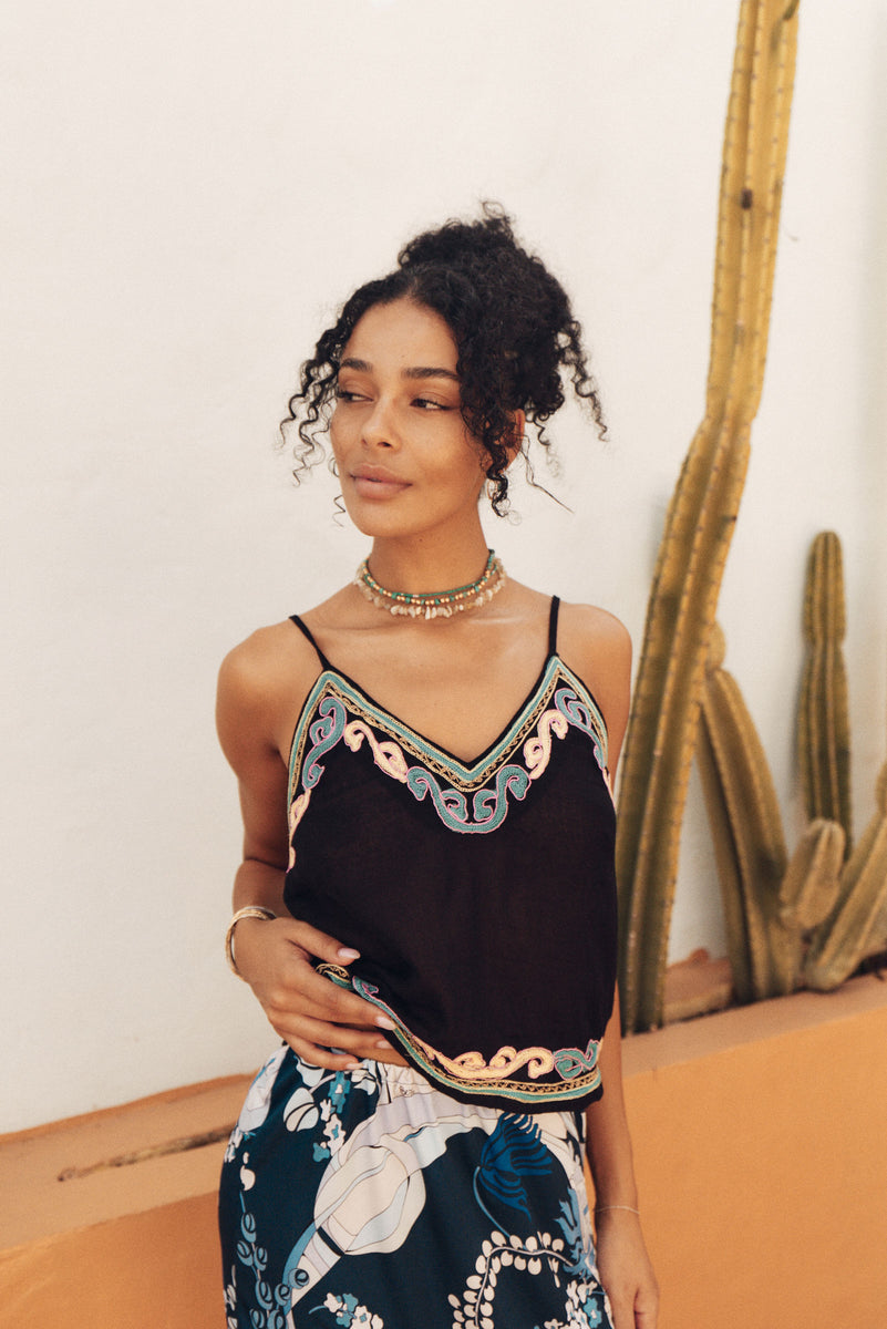 Ladies of the Canyon Embroidered Camisole