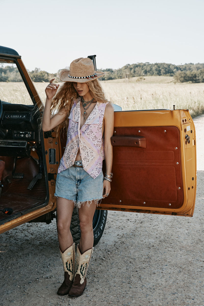 Country Girl Patchwork Bandana Vest