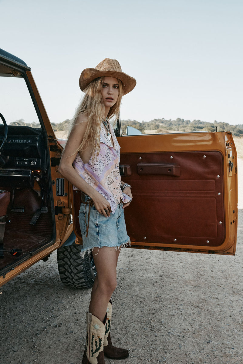 Country Girl Patchwork Bandana Vest