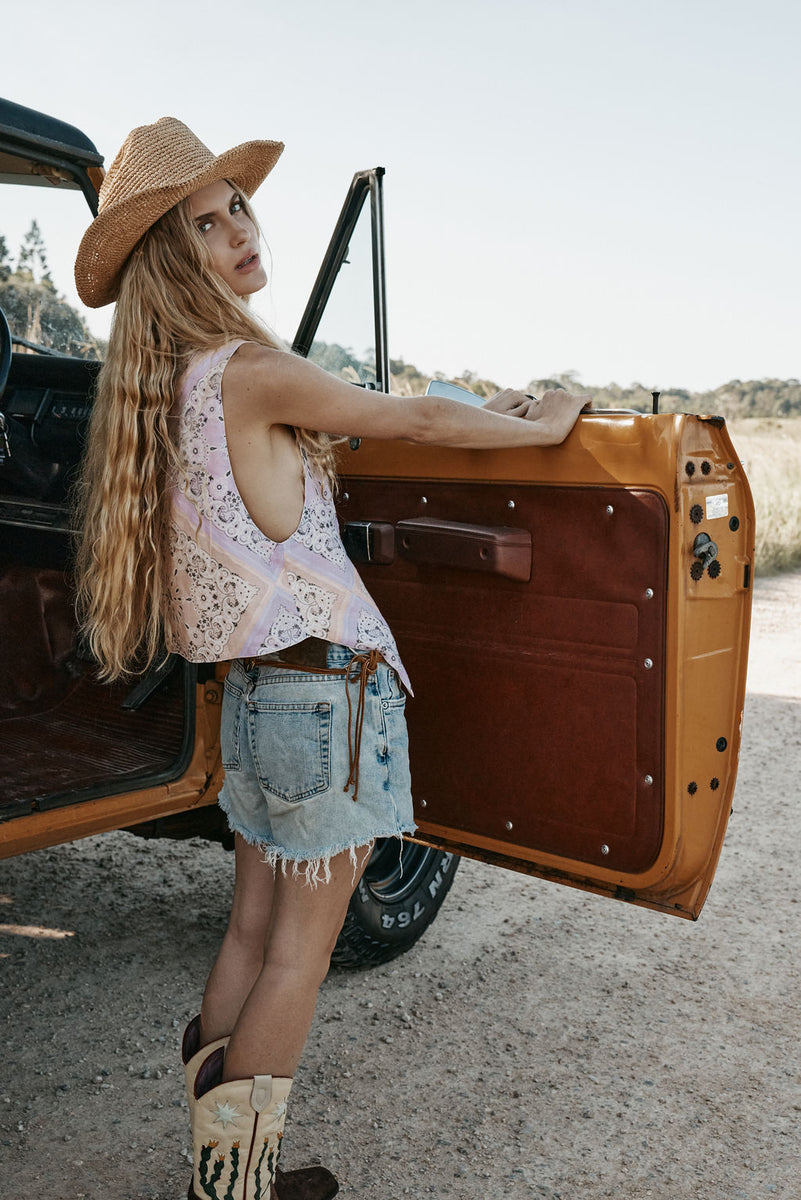 Country Girl Patchwork Bandana Vest