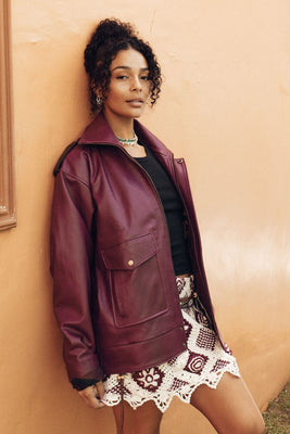 Mooncoin Oxblood Leather Jacket