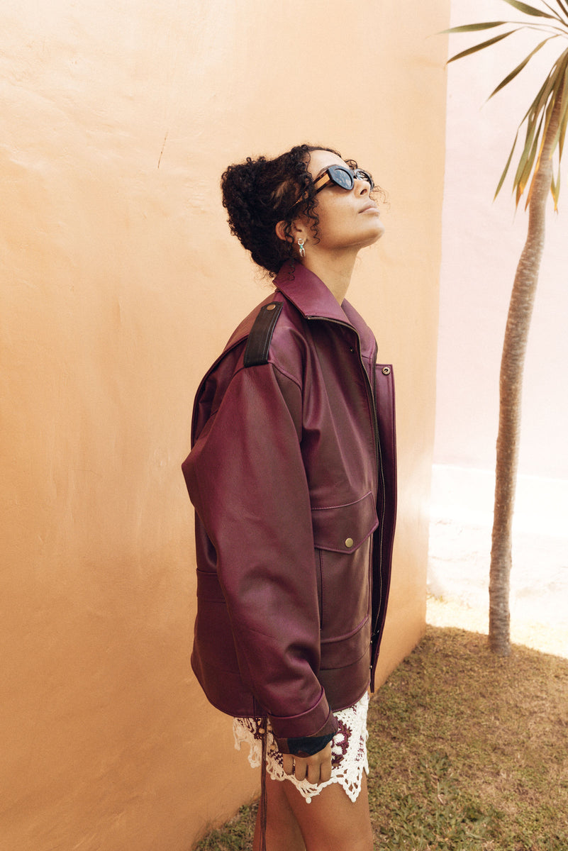 Mooncoin Oxblood Leather Jacket