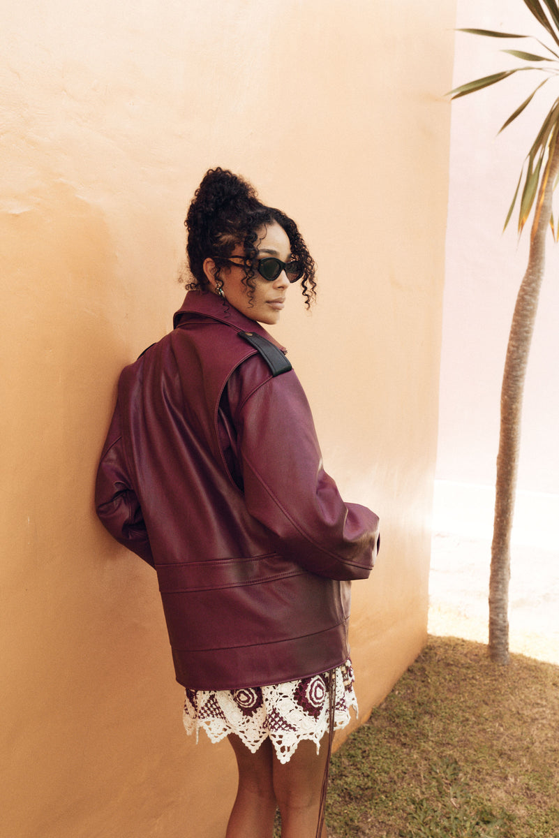 Mooncoin Oxblood Leather Jacket