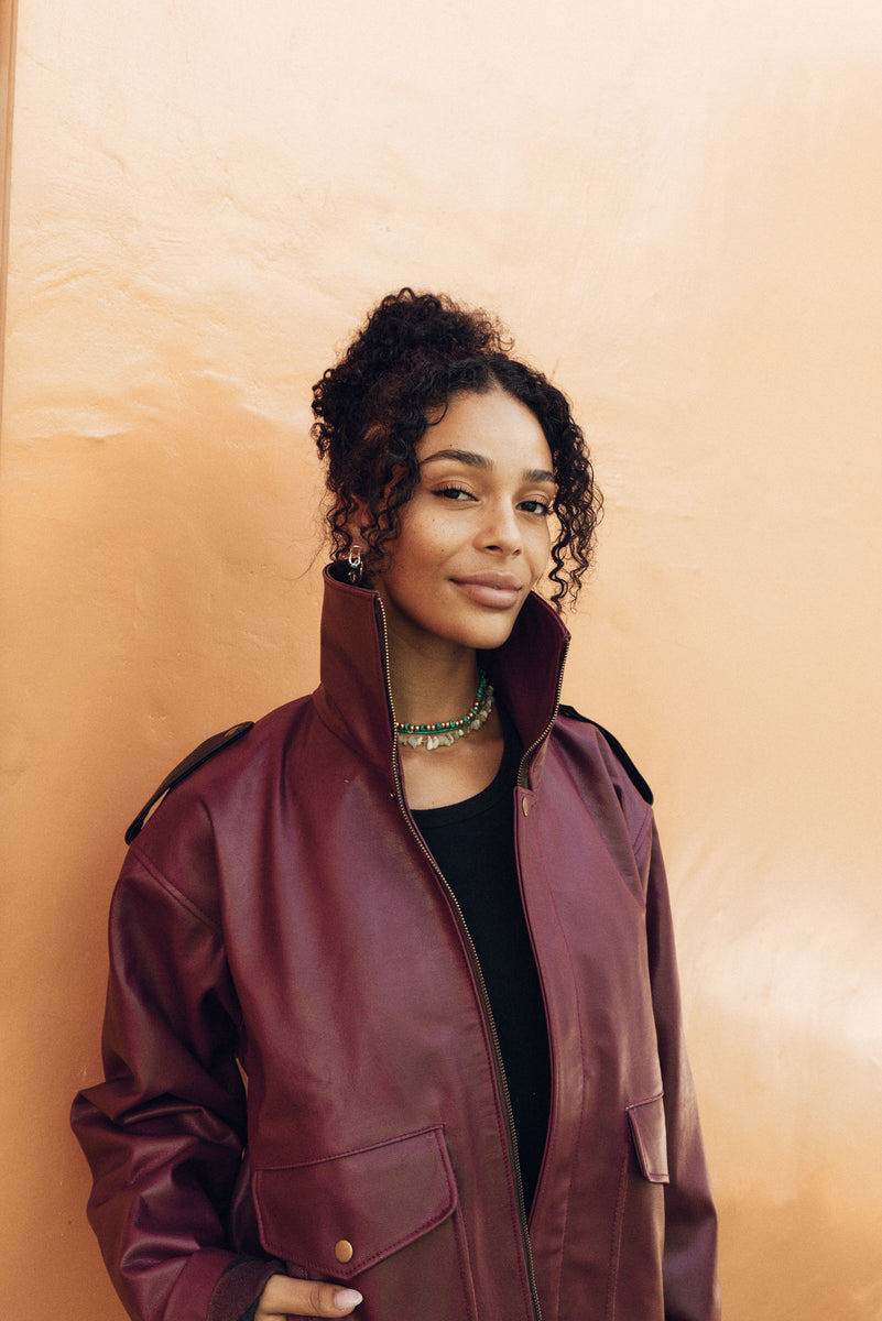 Mooncoin Oxblood Leather Jacket