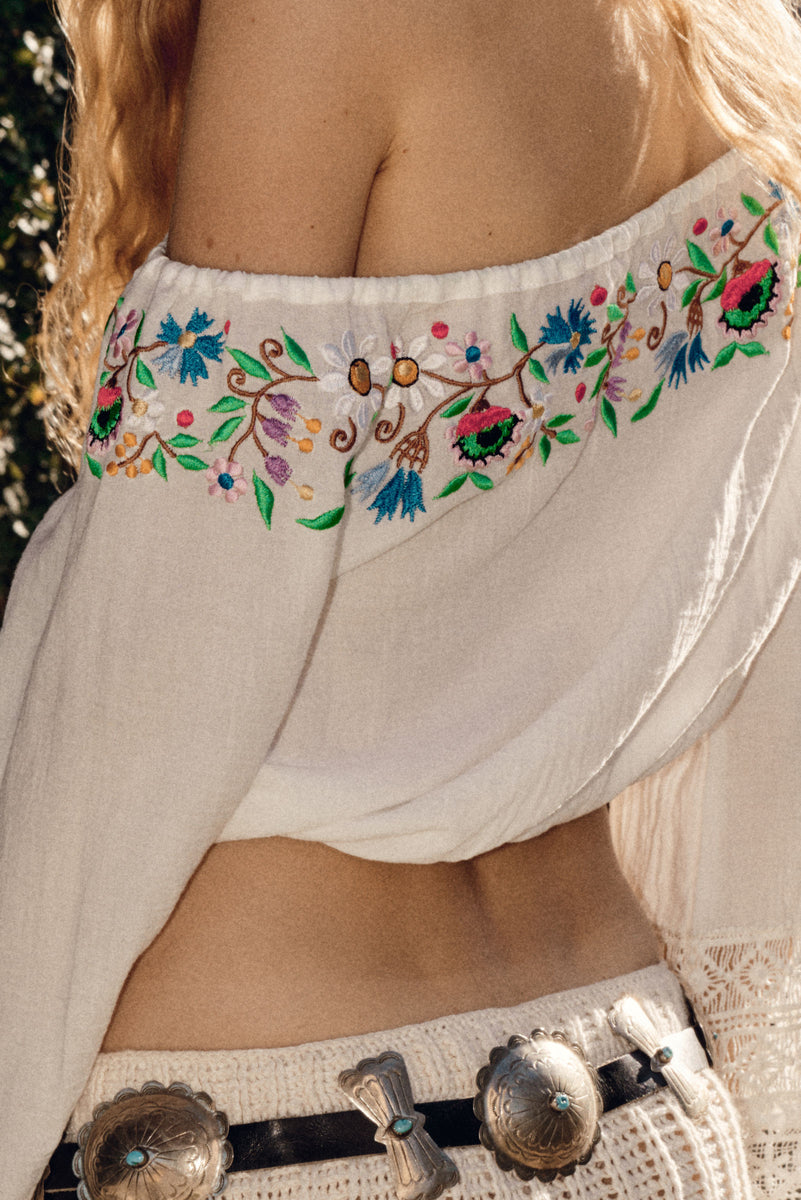 Sweet Marie Embroidered Folk Blouse