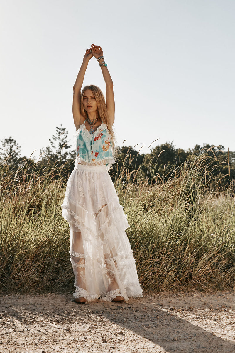 Blooming Day Silk + Lace Camisole