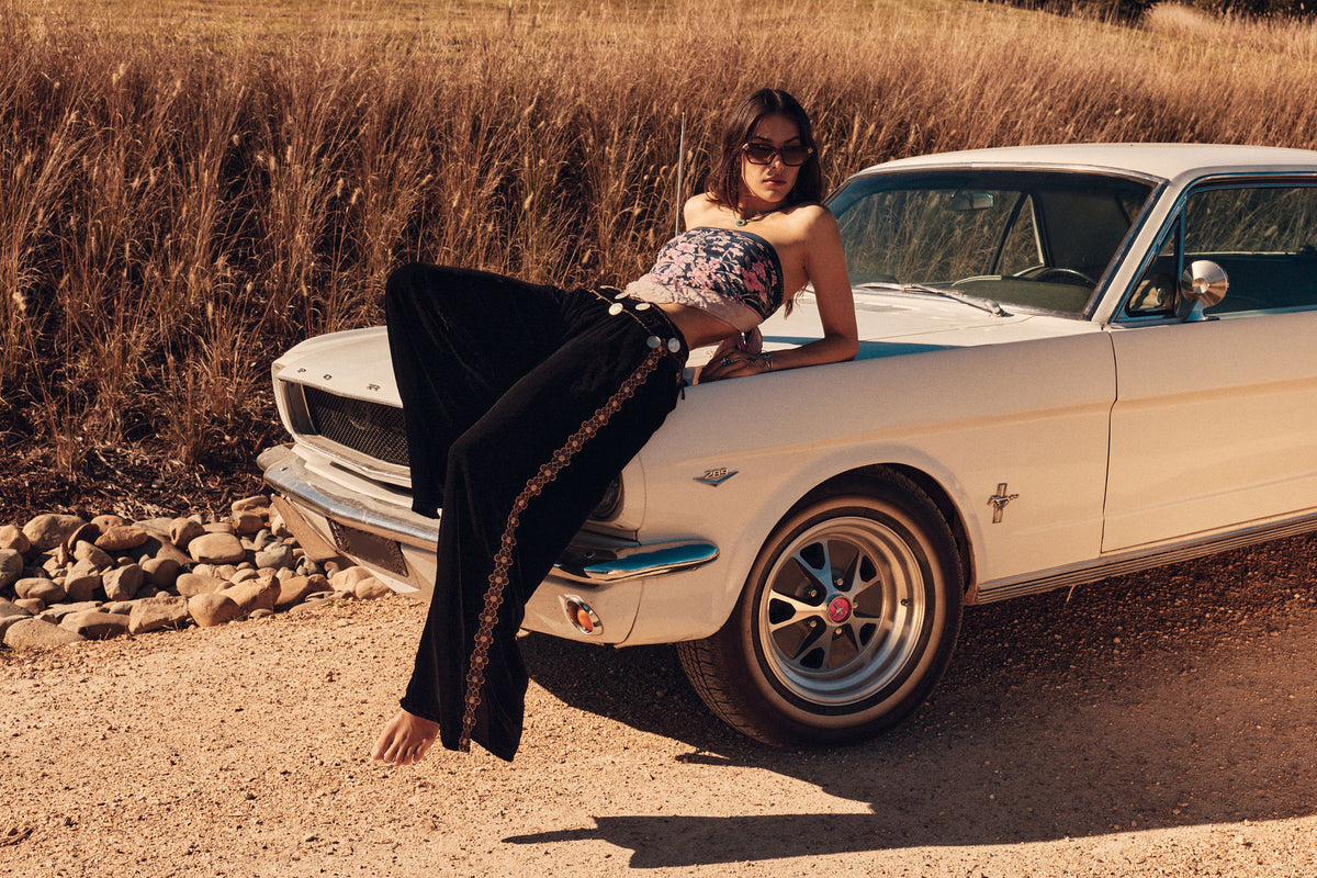 Dark End of the Street Silk Velvet Pants