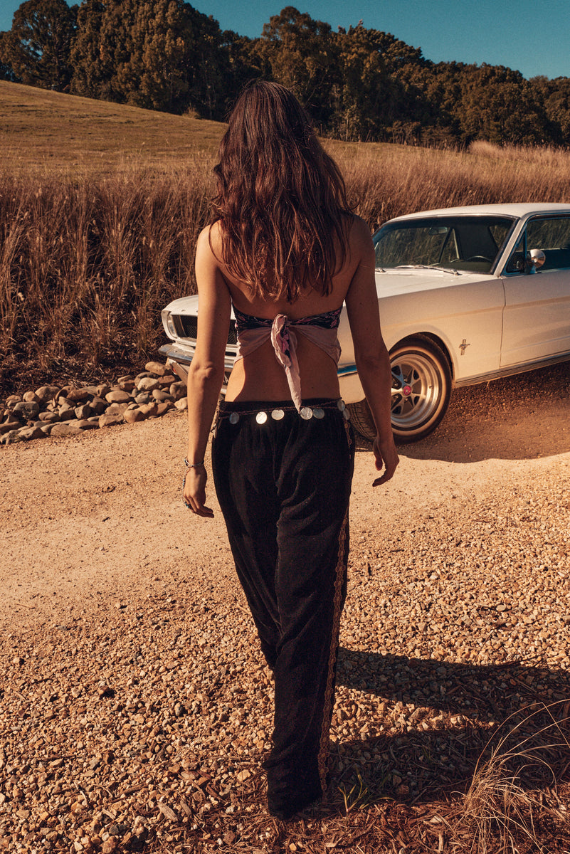 Dark End of the Street Silk Velvet Pants