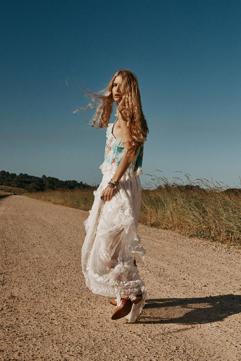 Blooming Day Silk + Lace Camisole