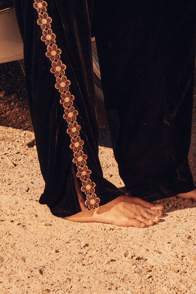 Dark End of the Street Silk Velvet Pants