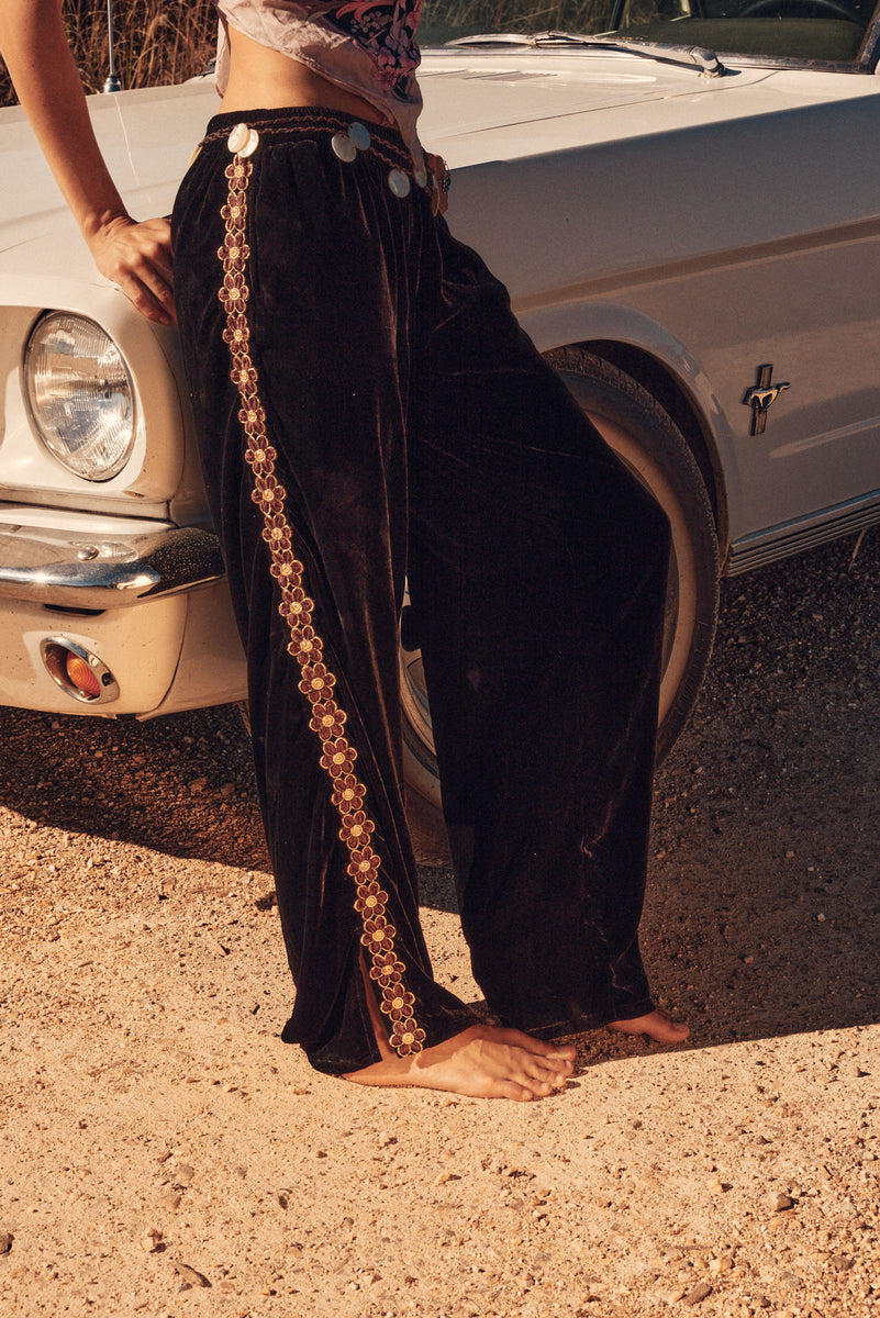 Dark End of the Street Silk Velvet Pants