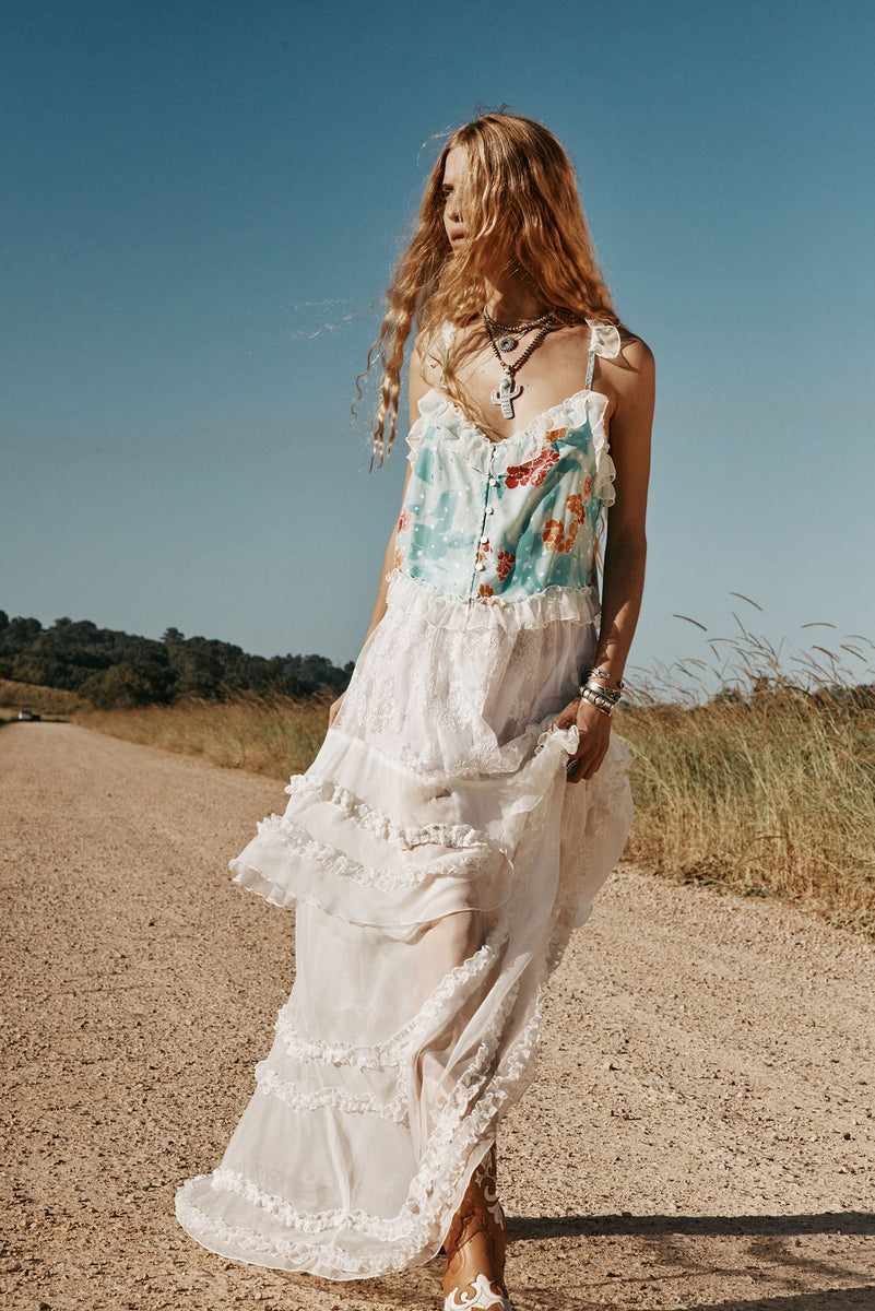 Blooming Day Silk + Lace Camisole