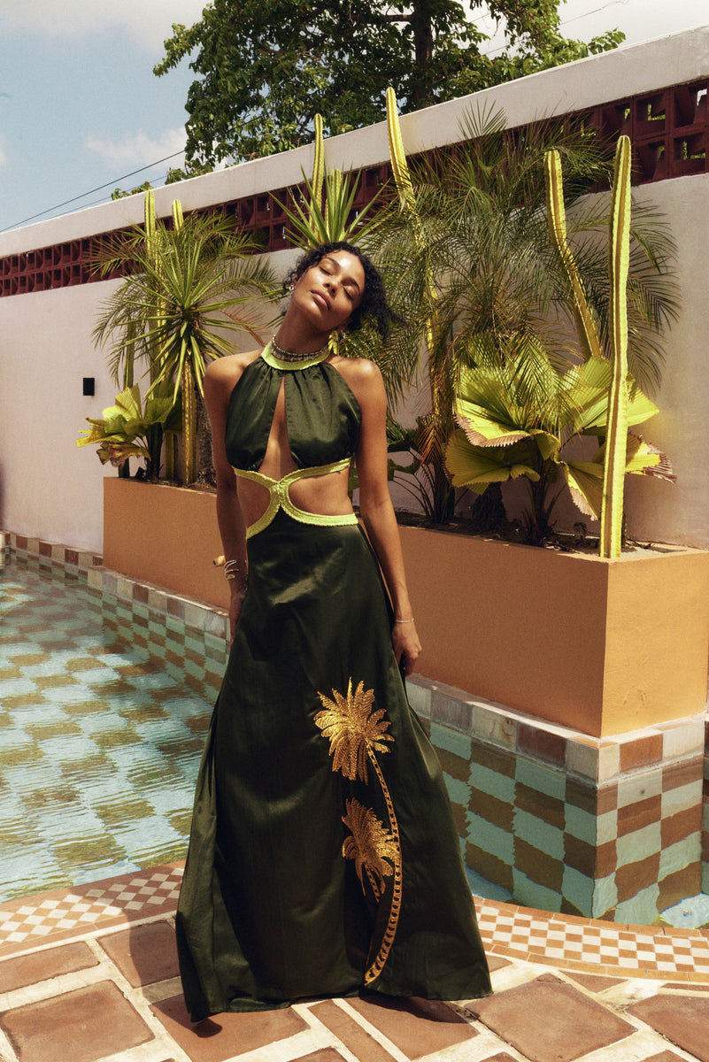 Hollywood Nights Backless Silk Gown