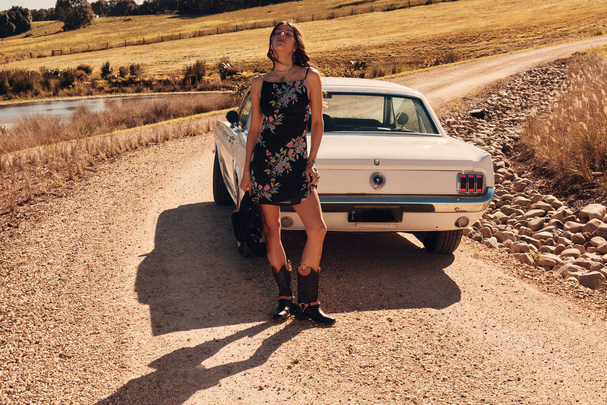 Night Bird Silk Beaded Mini Slip Dress