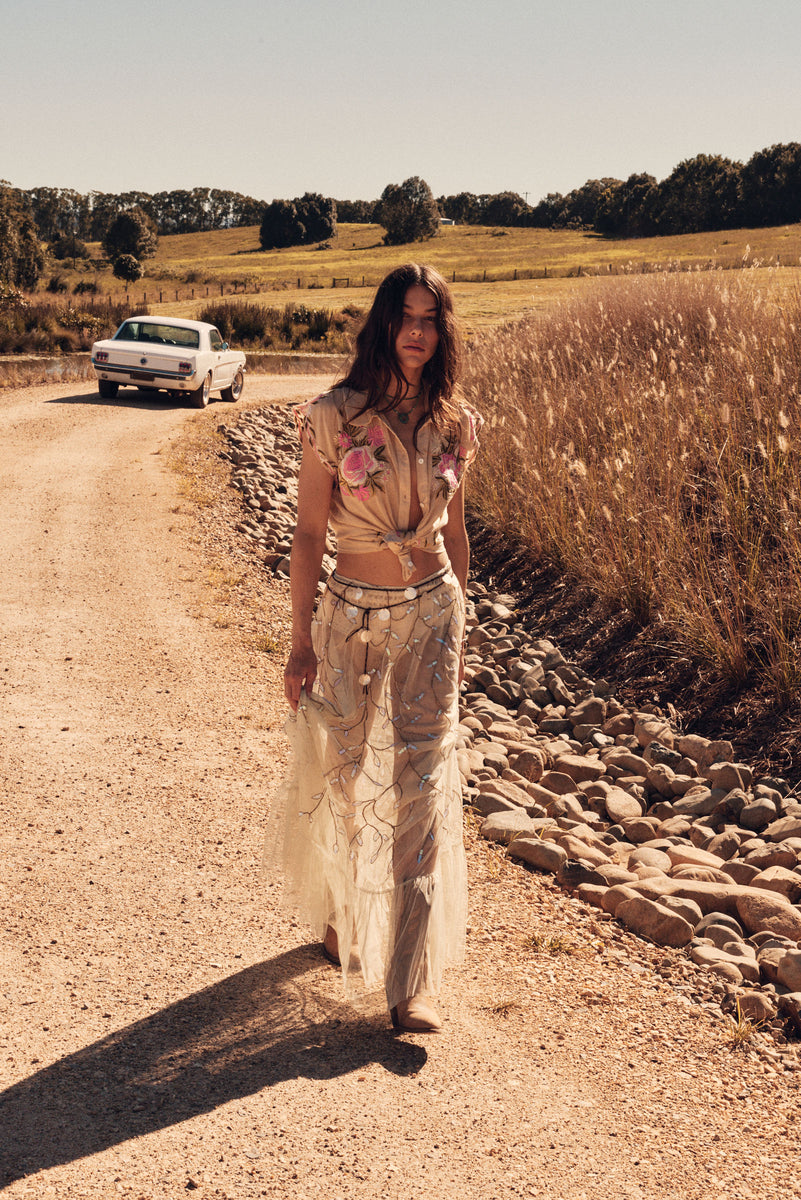 Cajun Moon Tulle + Beaded Skirt