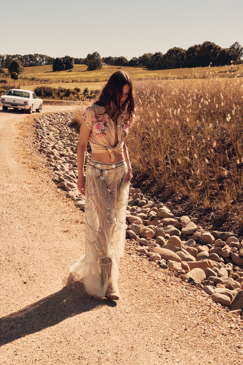 Cajun Moon Tulle + Beaded Skirt