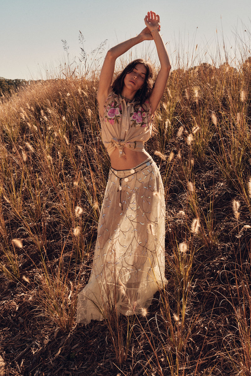 Cajun Moon Tulle + Beaded Skirt