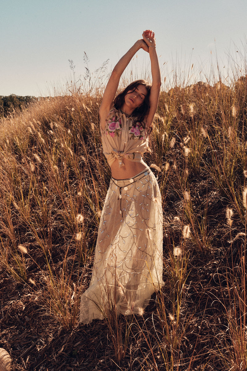 Cajun Moon Tulle + Beaded Skirt