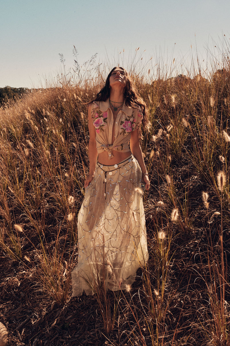Cajun Moon Tulle + Beaded Skirt