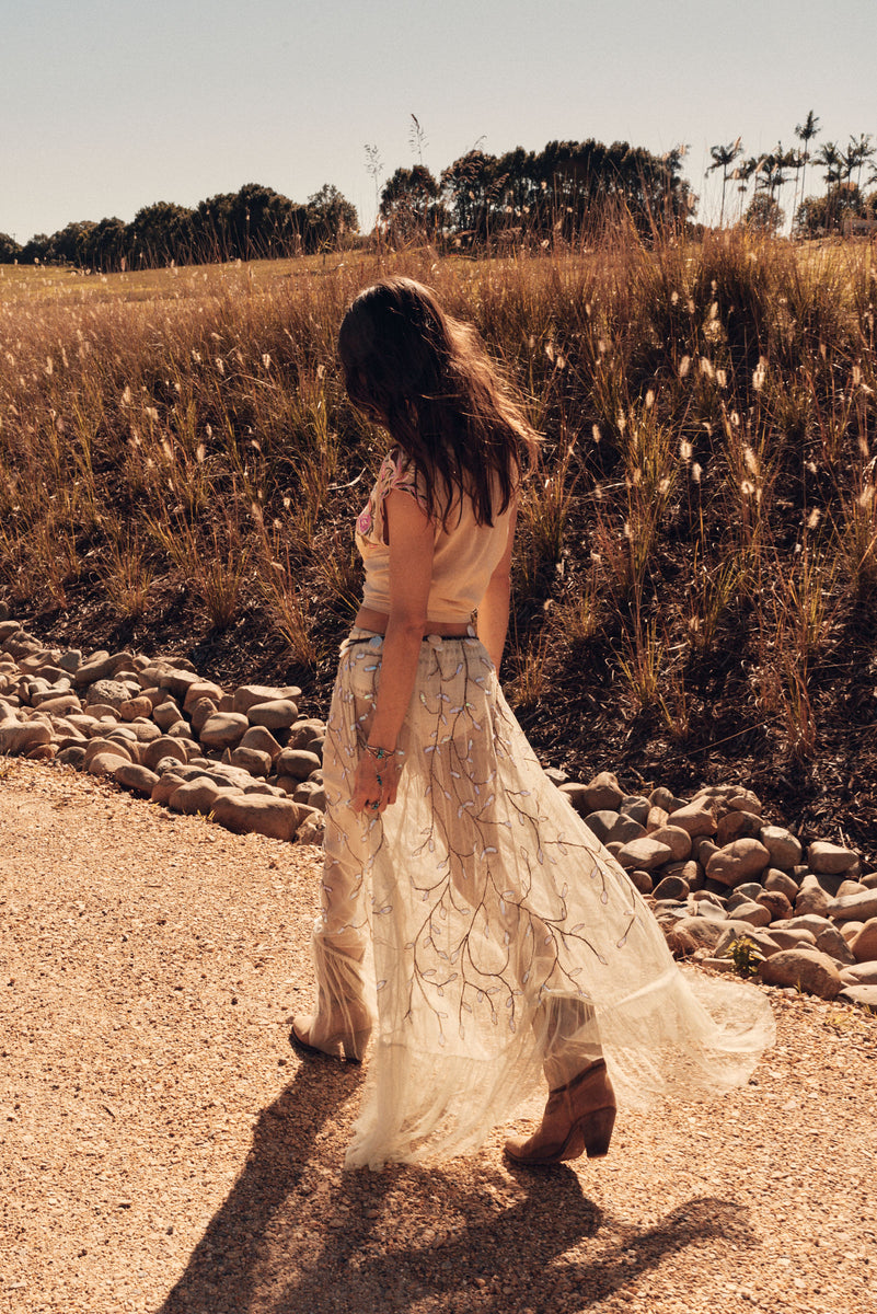 Cajun Moon Tulle + Beaded Skirt