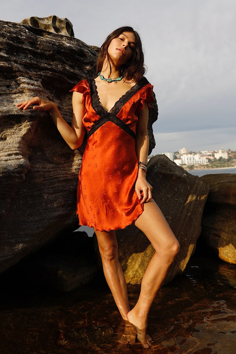 I Remember Everything Silk Jacquard Mini Dress