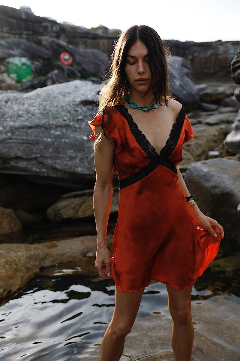 I Remember Everything Silk Jacquard Mini Dress