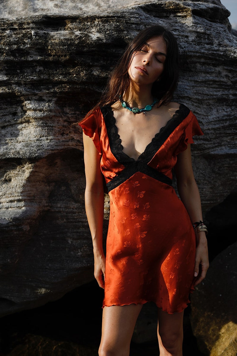 I Remember Everything Silk Jacquard Mini Dress