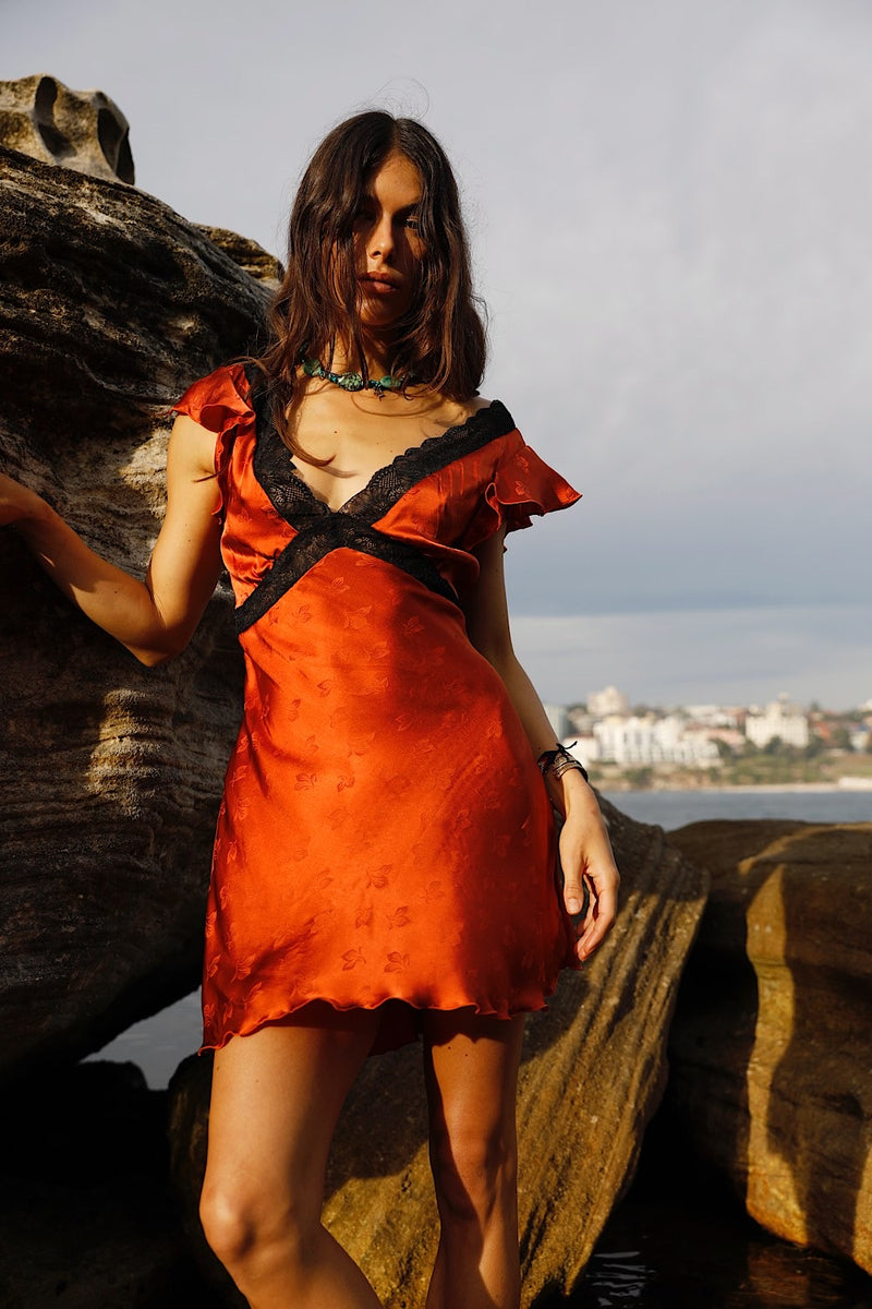 I Remember Everything Silk Jacquard Mini Dress