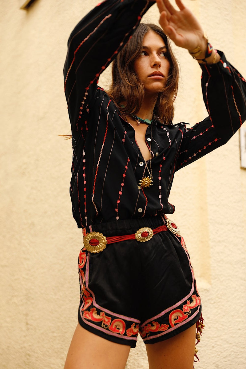 End of the Line Cotton Long Sleeve Blouse