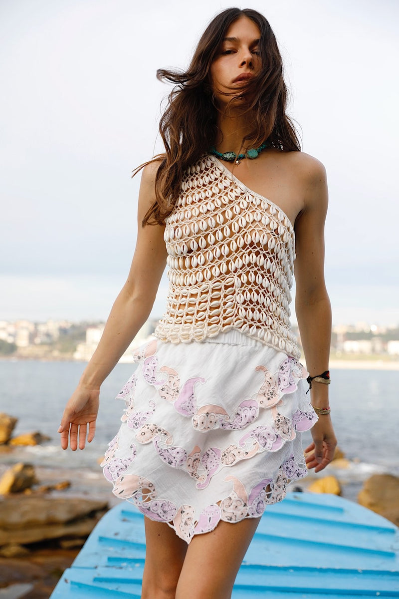 Come Softly to Me Cotton Mini Skirt