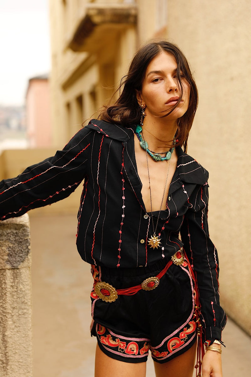 End of the Line Cotton Long Sleeve Blouse