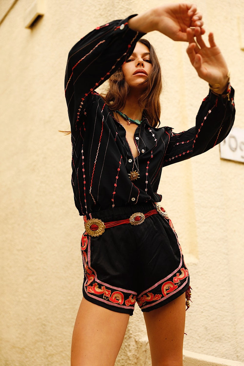 End of the Line Cotton Long Sleeve Blouse