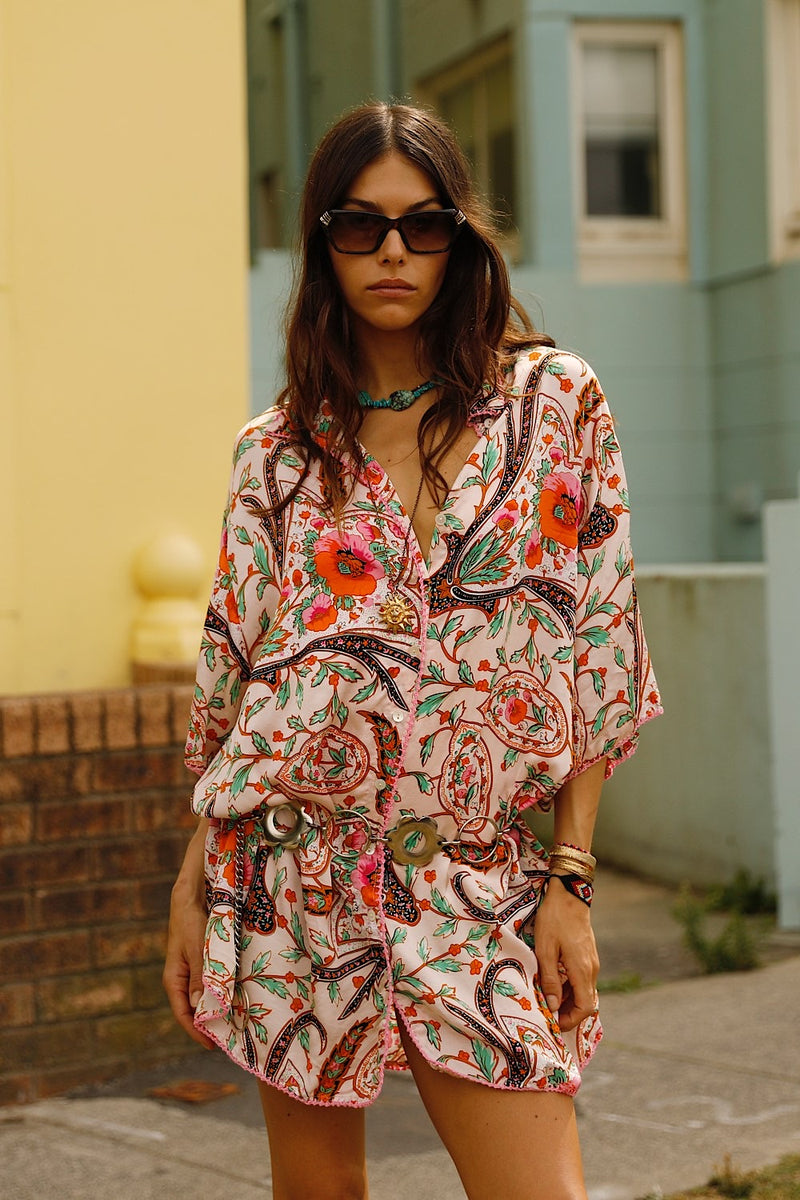 Both Sides Now Silk Satin Super Oversized Shirt