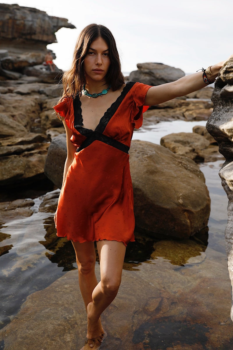 I Remember Everything Silk Jacquard Mini Dress