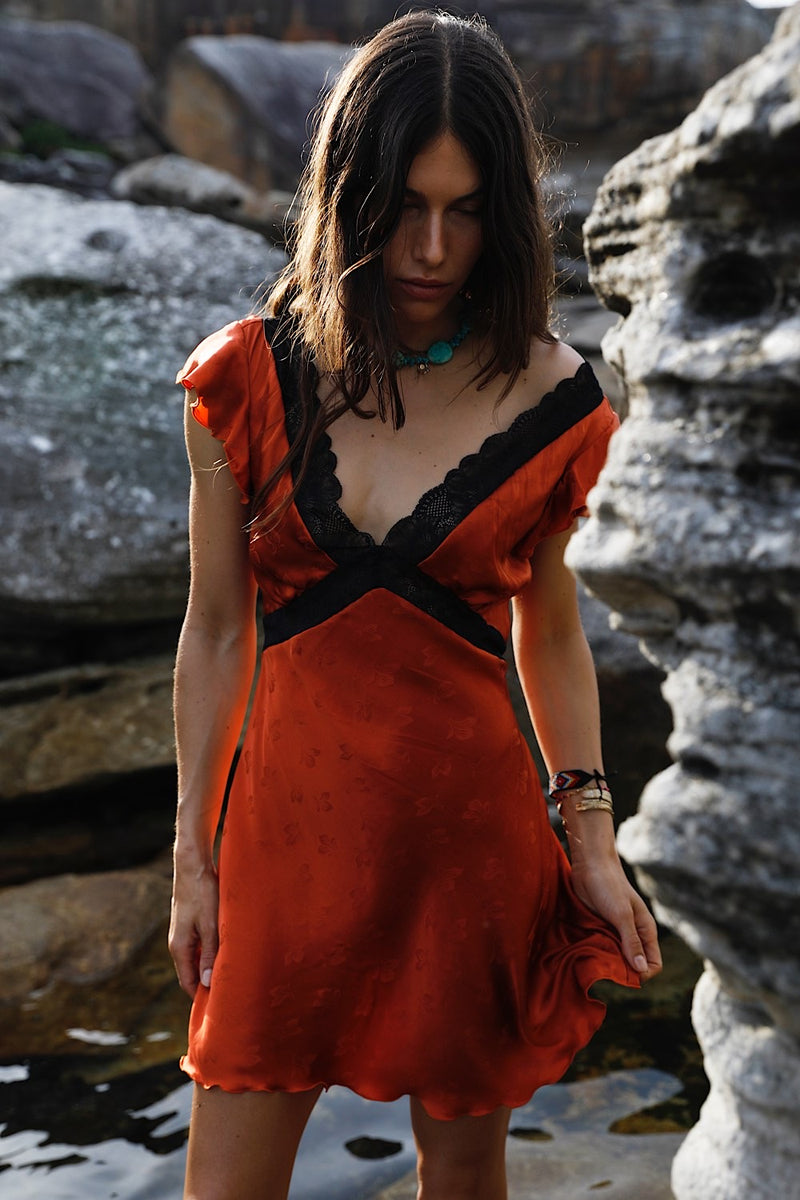 I Remember Everything Silk Jacquard Mini Dress