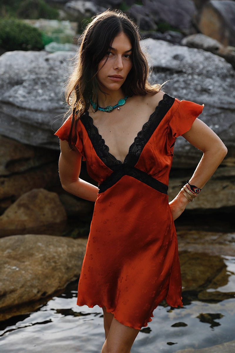 I Remember Everything Silk Jacquard Mini Dress