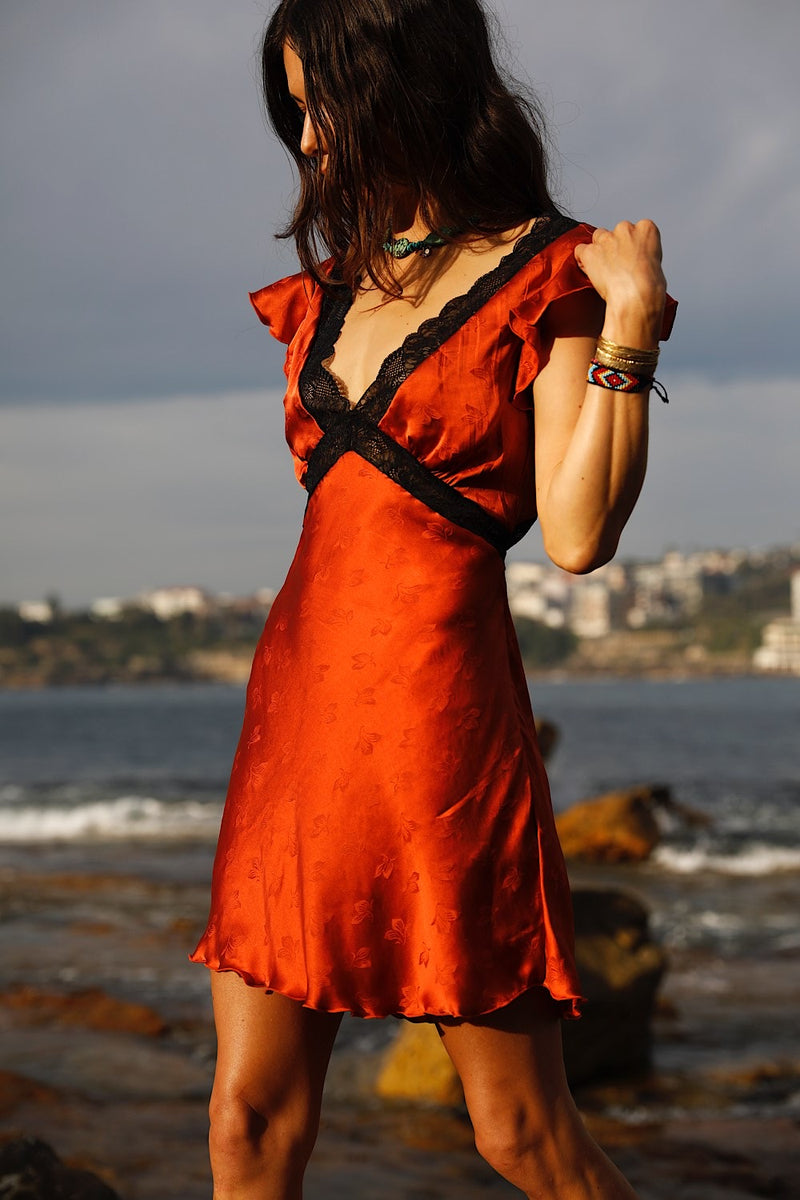 I Remember Everything Silk Jacquard Mini Dress