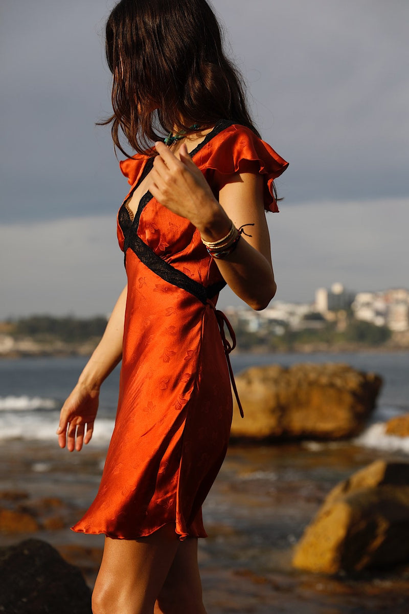 I Remember Everything Silk Jacquard Mini Dress