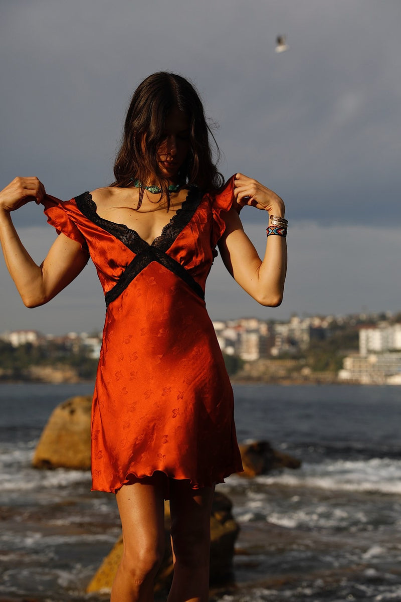 I Remember Everything Silk Jacquard Mini Dress