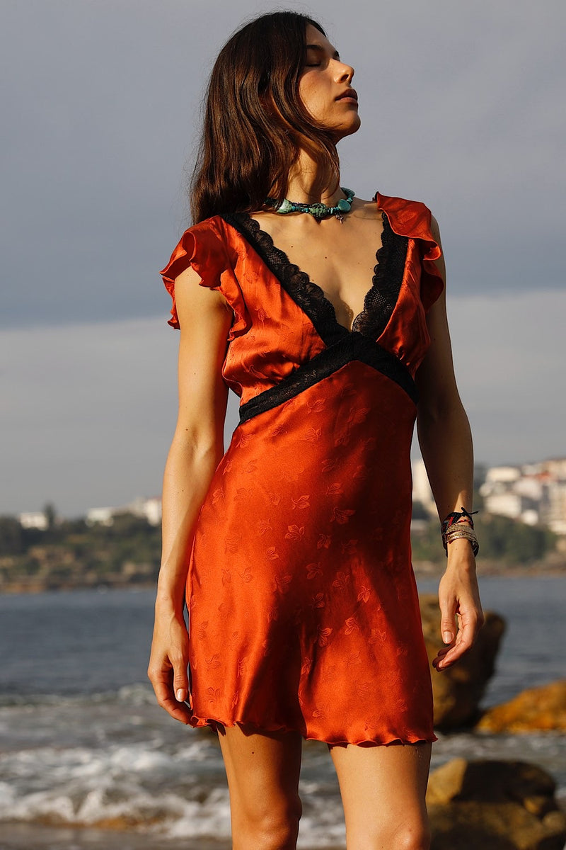 I Remember Everything Silk Jacquard Mini Dress