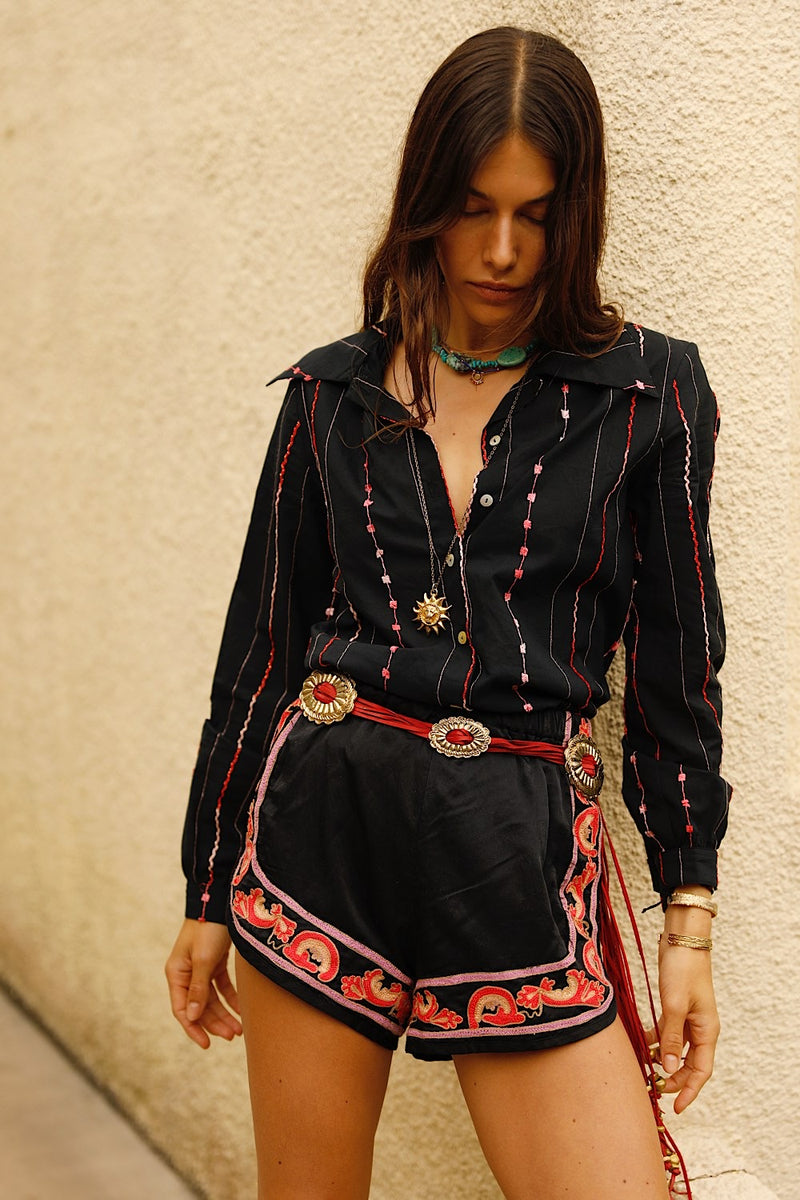 End of the Line Cotton Long Sleeve Blouse