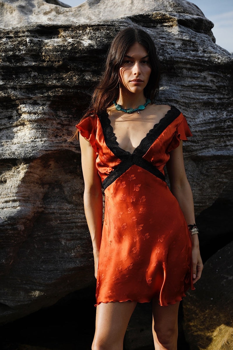 I Remember Everything Silk Jacquard Mini Dress