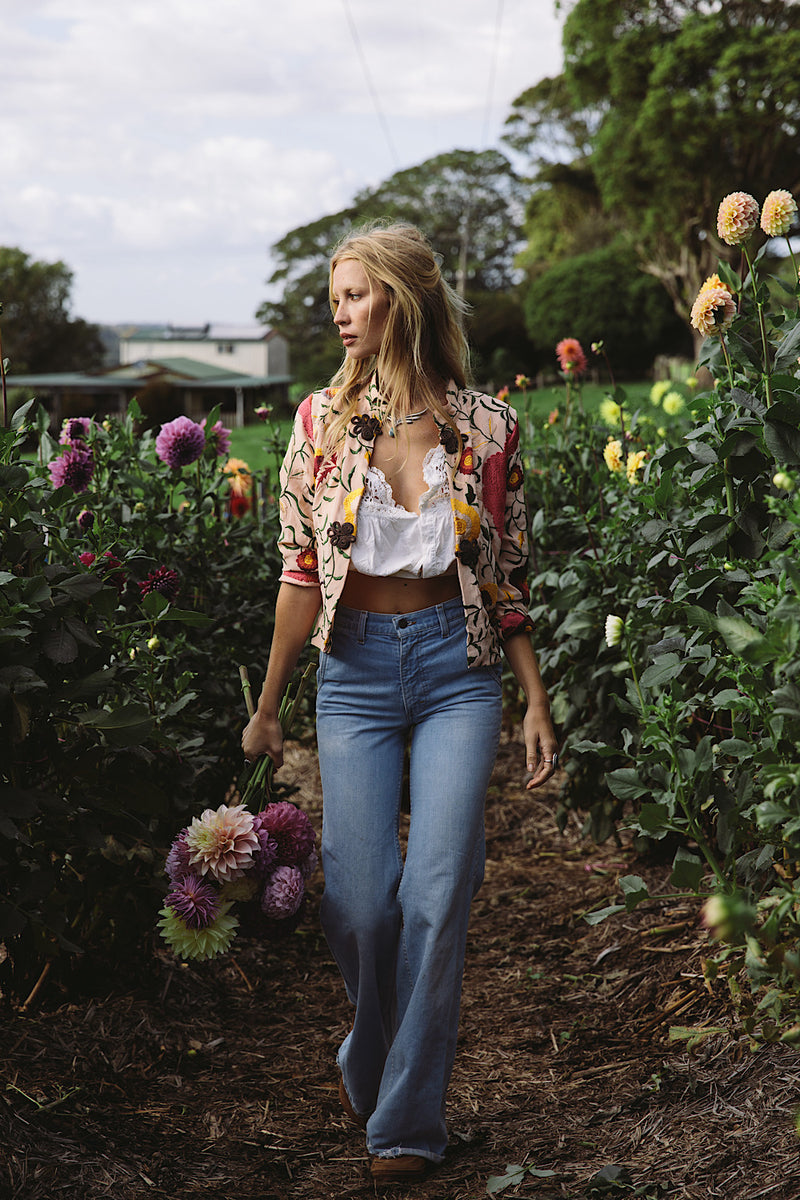 Come Together Silk Crepe Embroidered Jacket