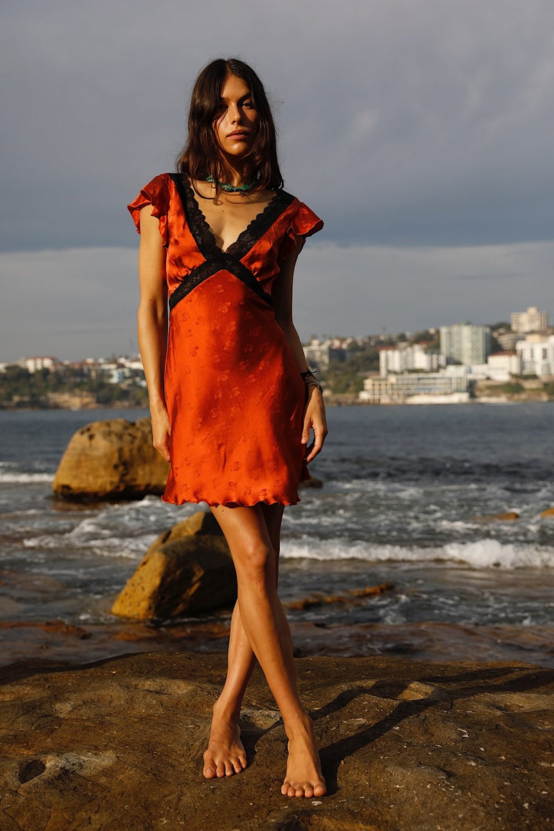 I Remember Everything Silk Jacquard Mini Dress