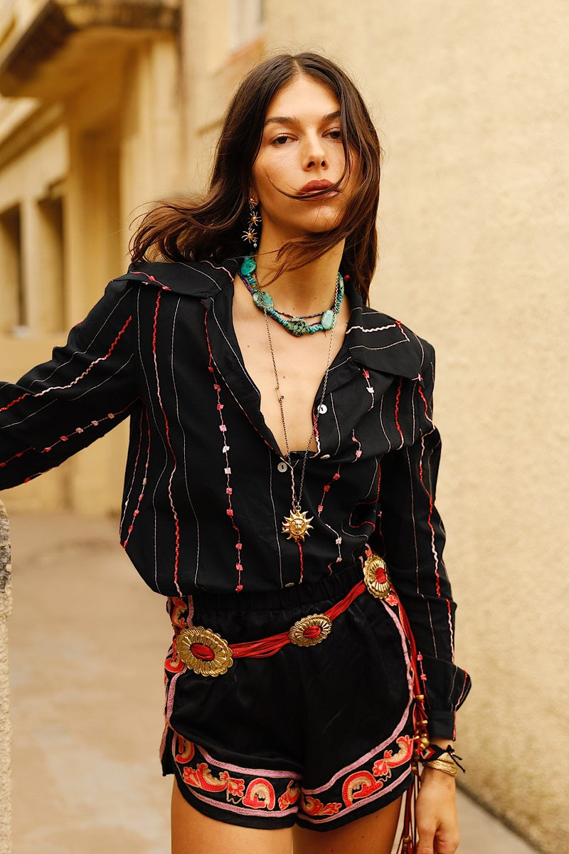 End of the Line Cotton Long Sleeve Blouse