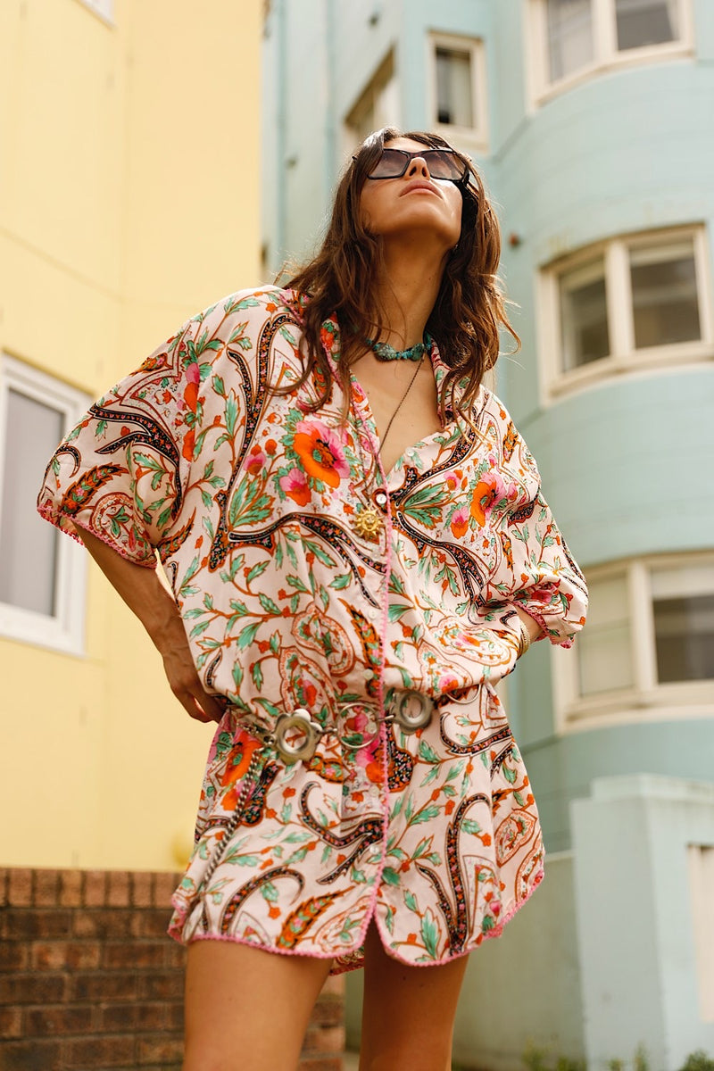 Both Sides Now Silk Satin Super Oversized Shirt