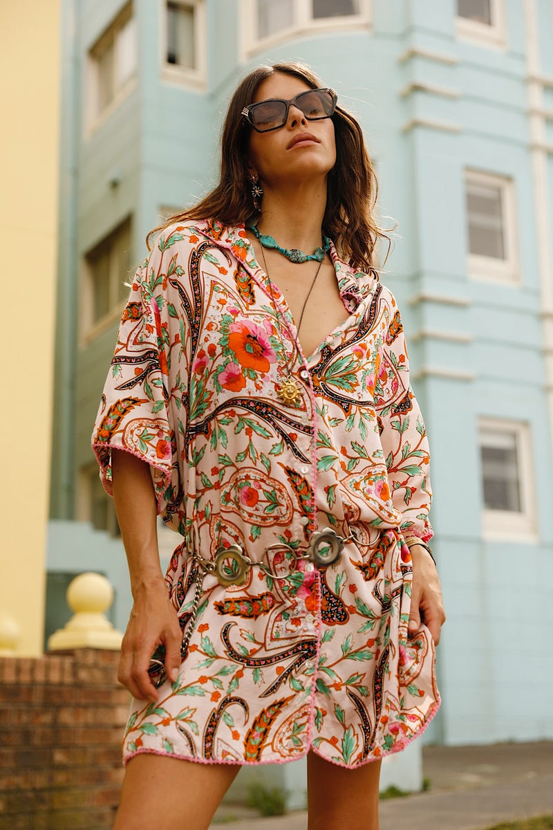 Both Sides Now Silk Satin Super Oversized Shirt