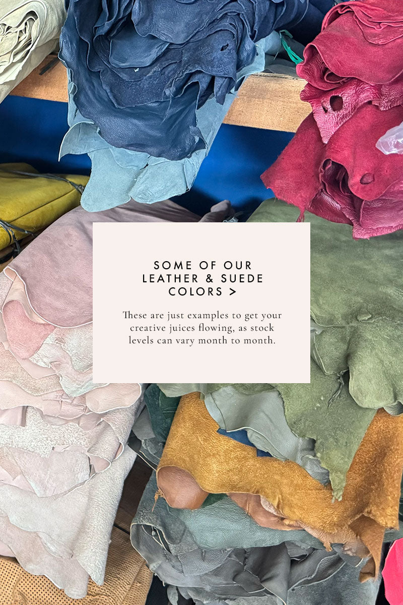 Custom Leather + Suede Color Option