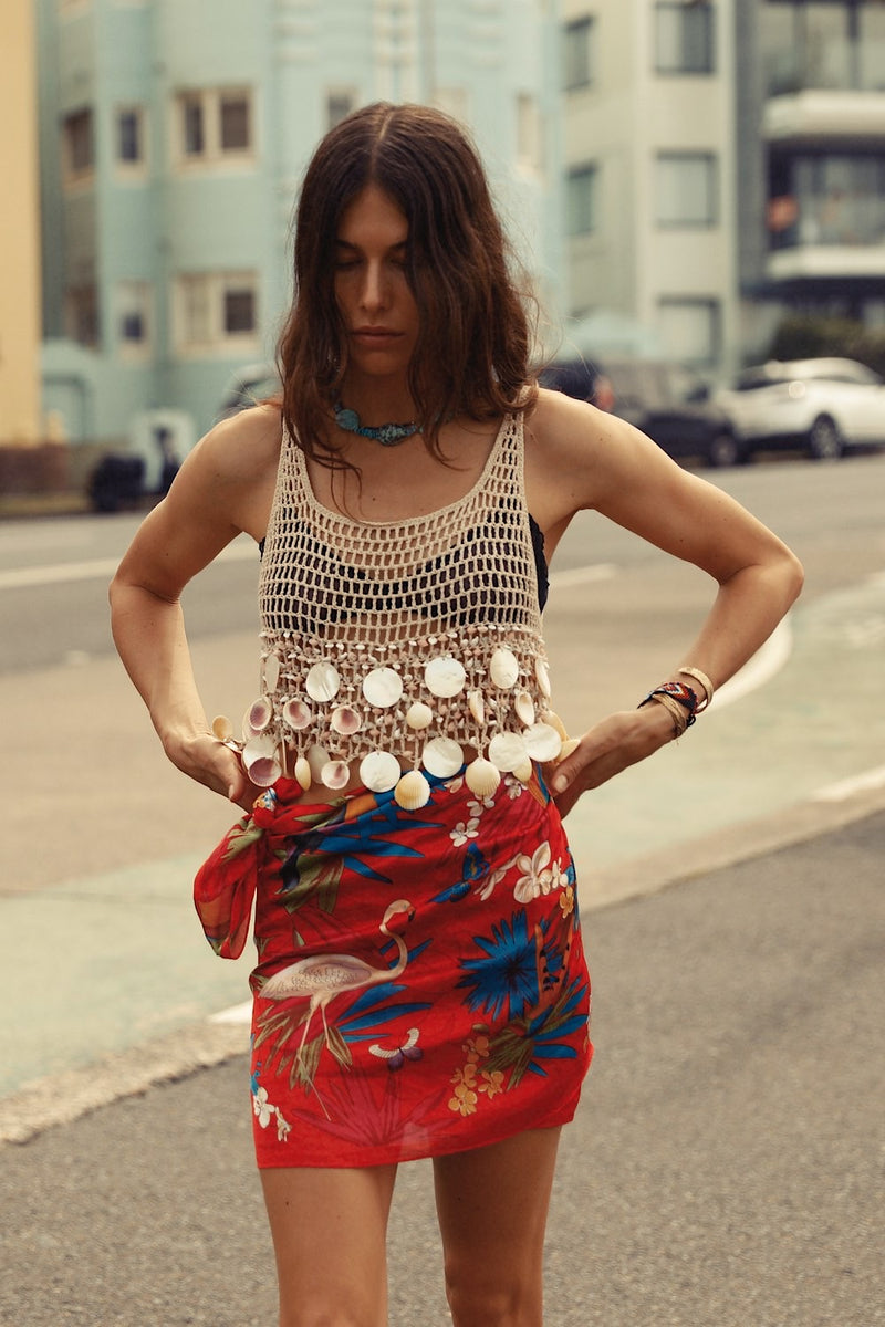 Sea Song Crochet + Shell Top