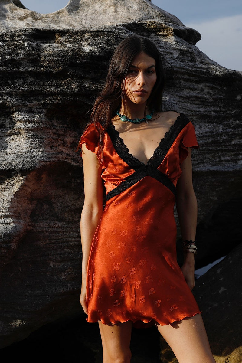 I Remember Everything Silk Jacquard Mini Dress